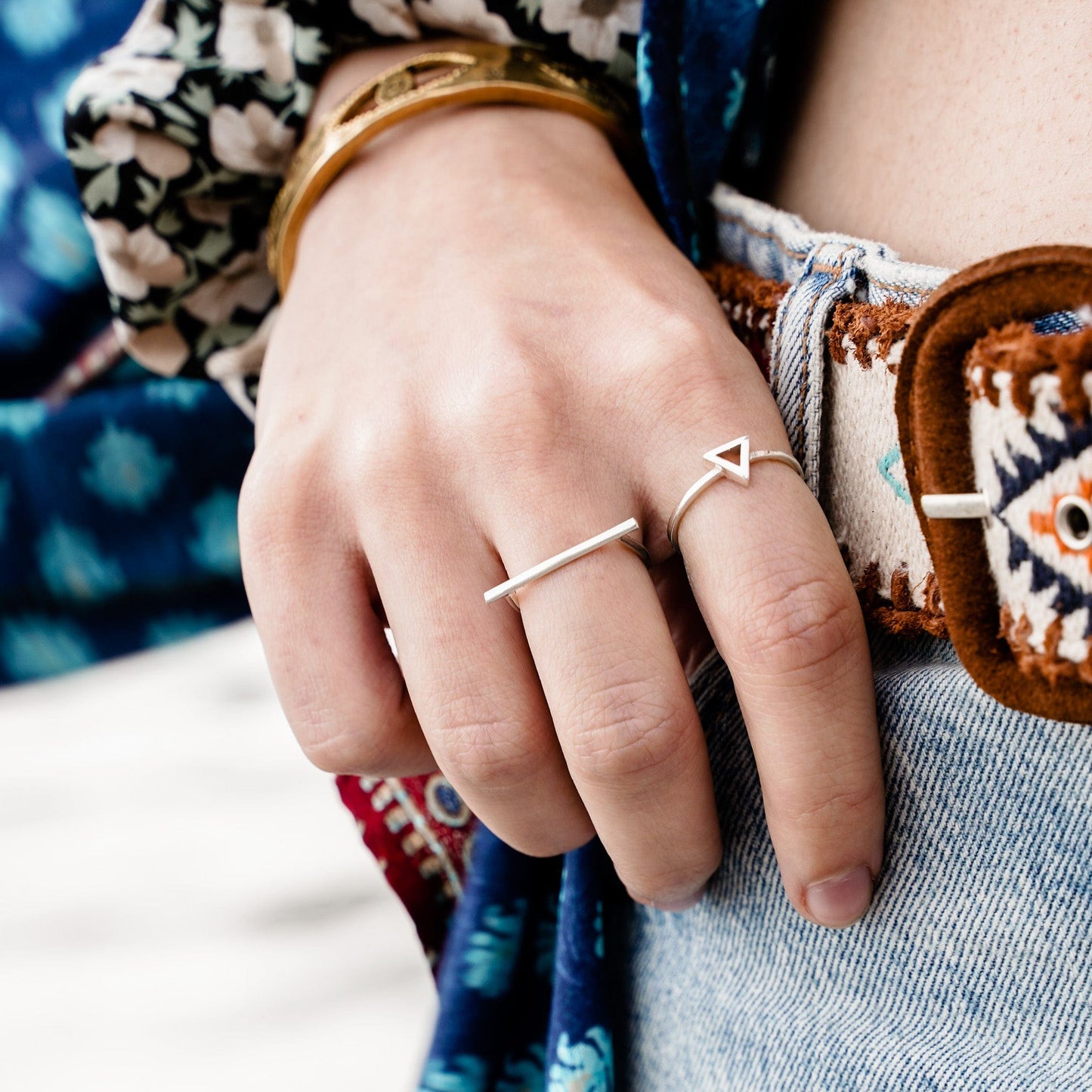 Ethnic ring Triangle Ring