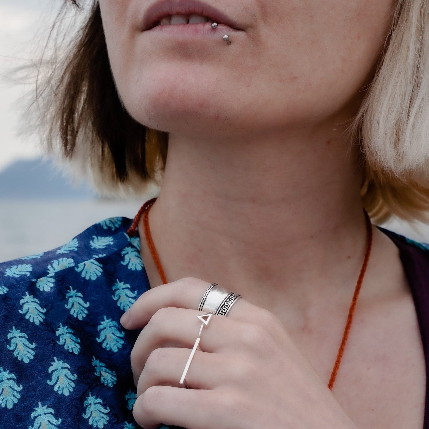 Ethnic ring Triangle Ring