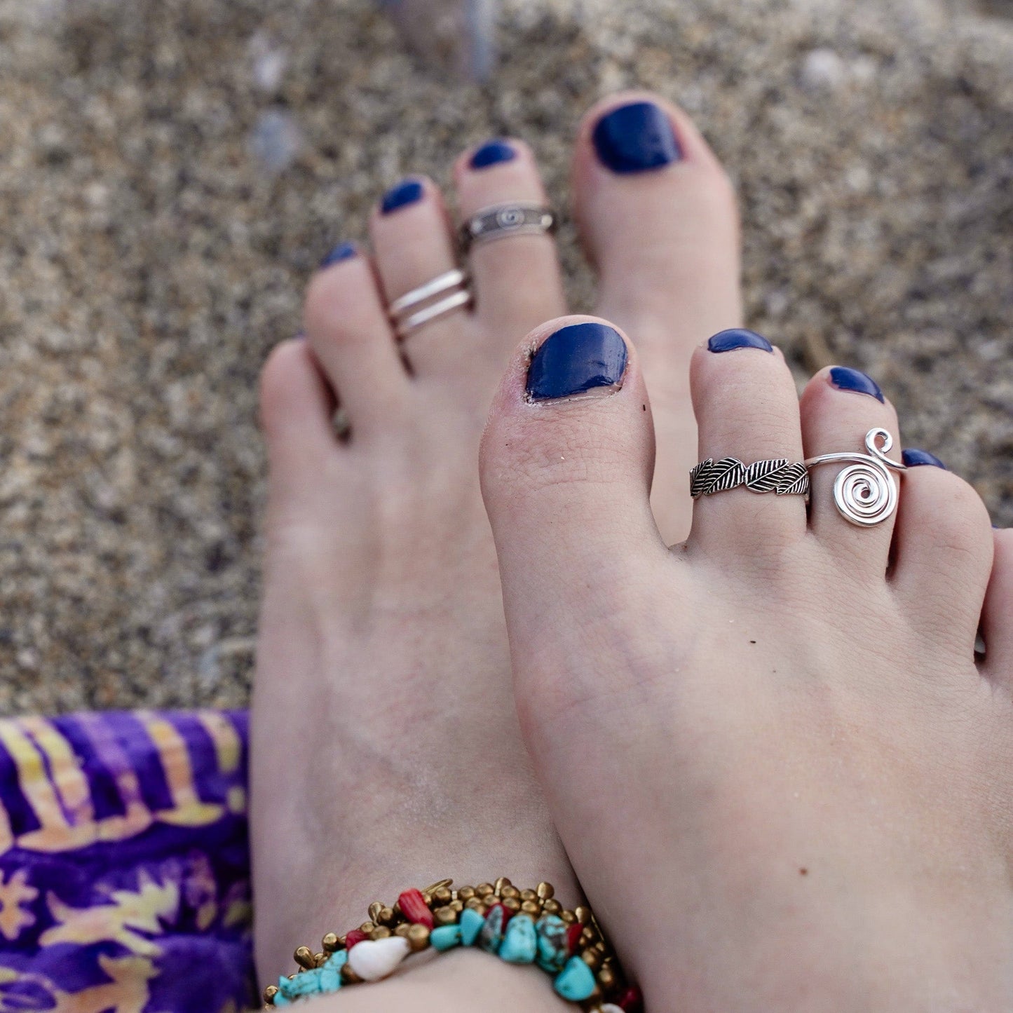 Rings Spiral Sunbeam Toe Ring