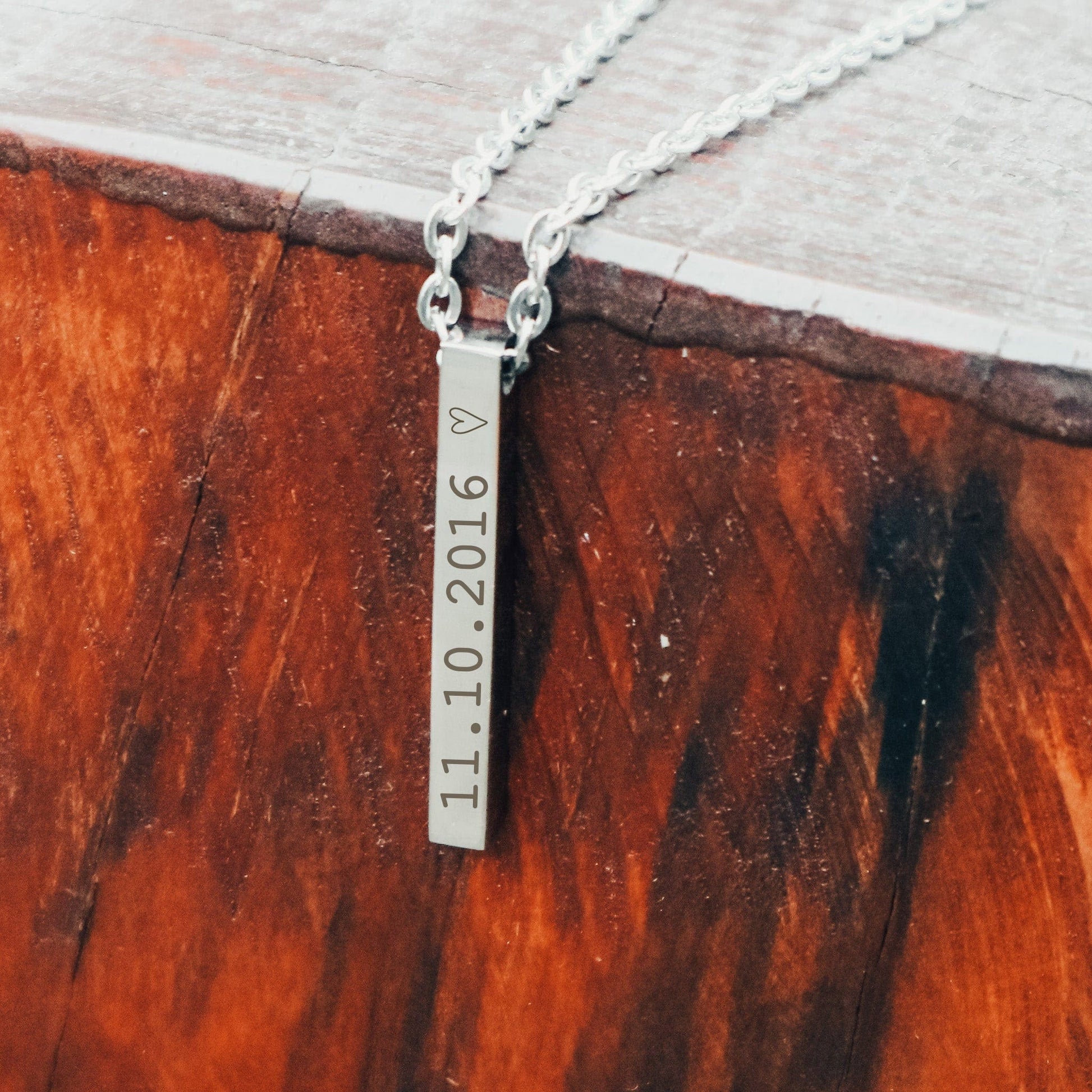 Engravable Bar Necklace