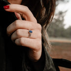 Rings Carved In Blue Ring