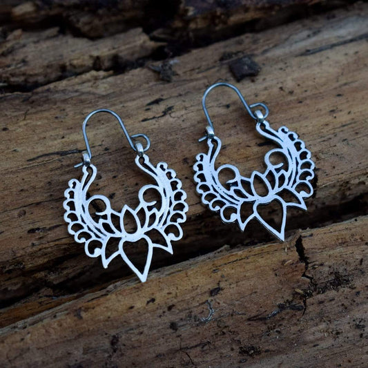 Ethnic earrings Lotusland Silver Earrings
